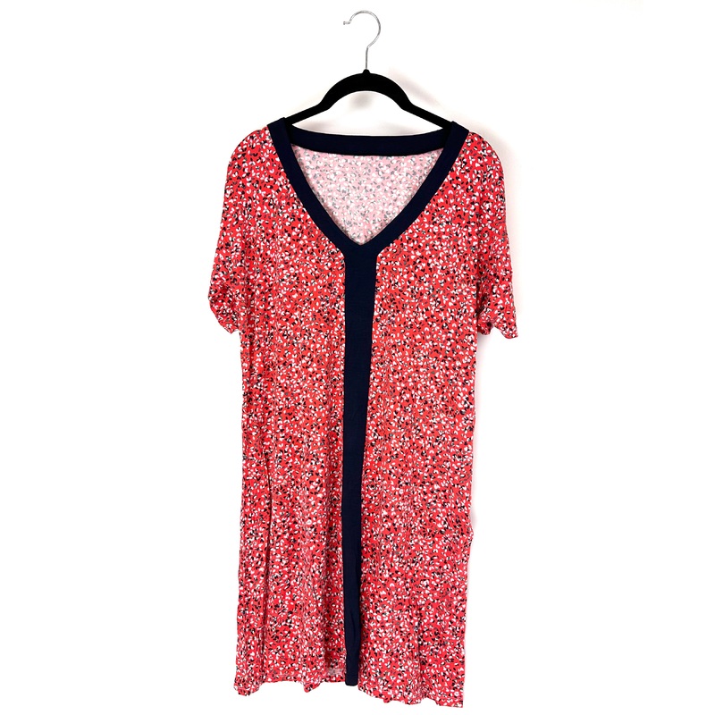 Coral Printed Night Gown – Small