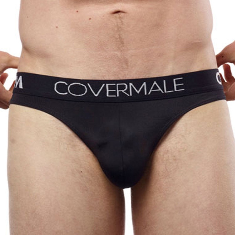 Cover Male CM115  Waisted Up Bikini Small Sheer Black