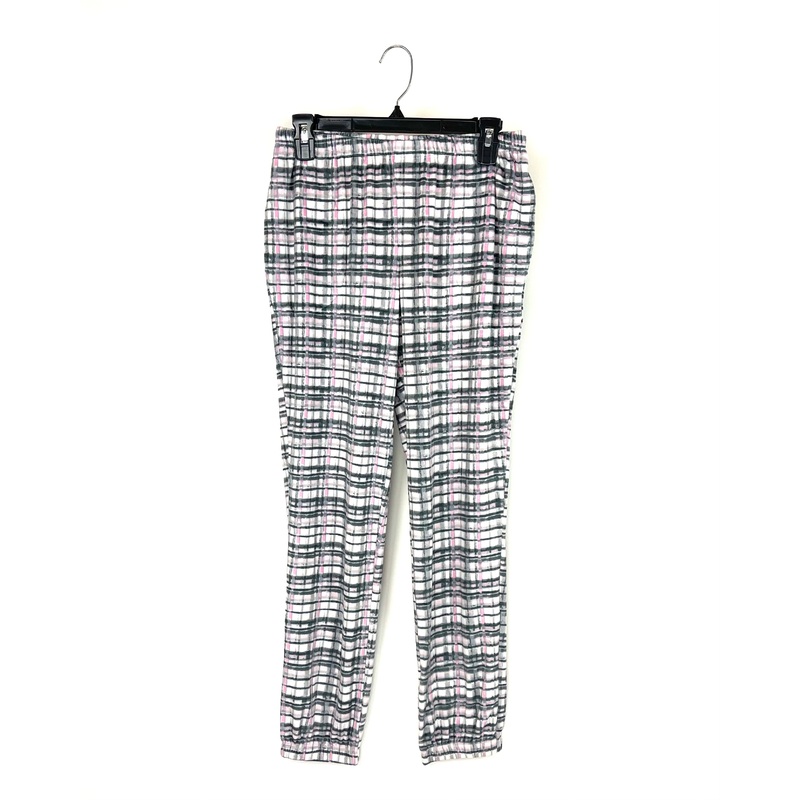 Grey and Pink Plaid Pajama Pants – Size 4/6