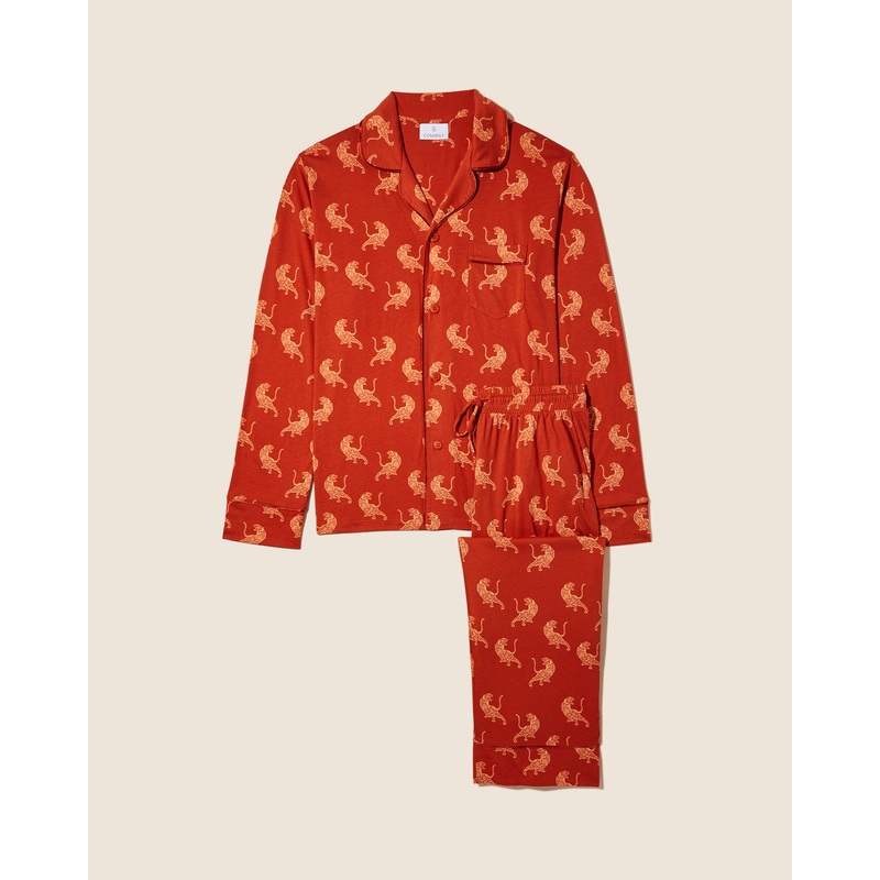 Pigiama Classico Da Uomo Con Top  Maniche Lunghe E Pantaloni Sahara Tiger S
