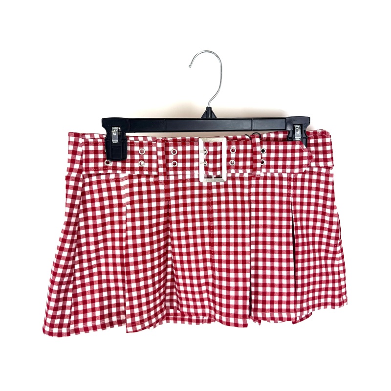 Red Gingham Mini Skort – Size 4/6