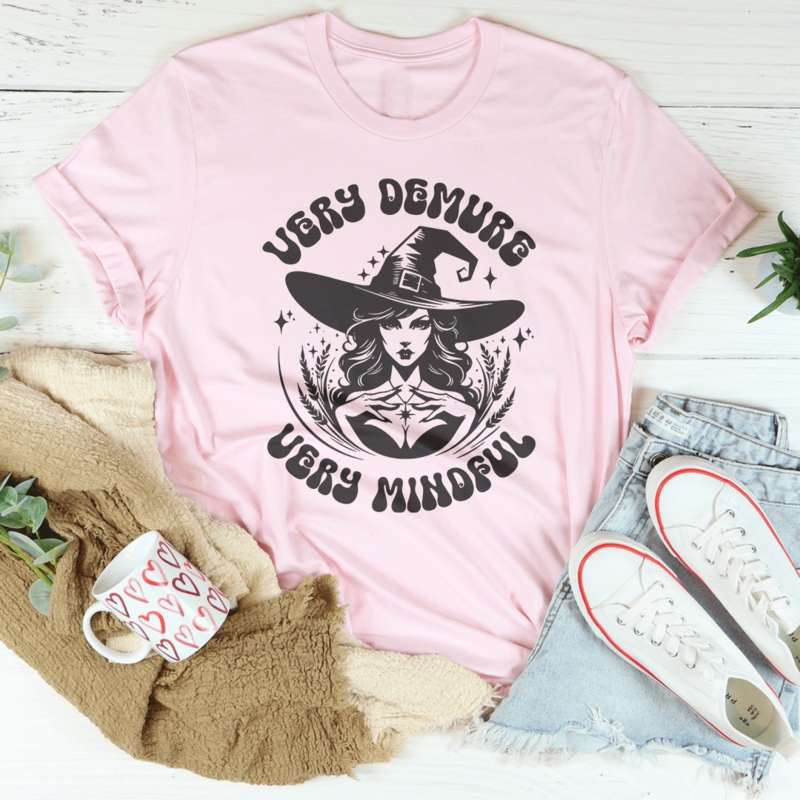 Very Demure Very Mindful Tee Heather Orange S