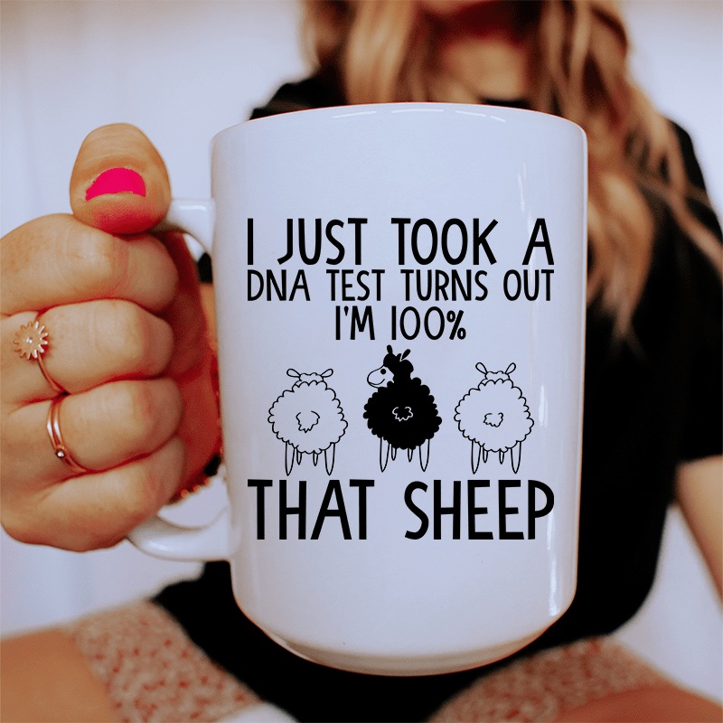 100% That Sheep Ceramic Mug 15 oz White One Size