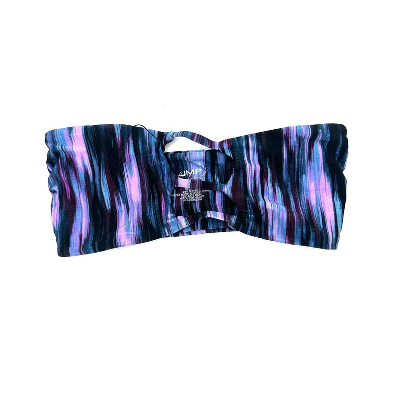 Blue And Purple Strapless Bandeau Bikini Top – Extra Small Extra Small (Size 0/2)
