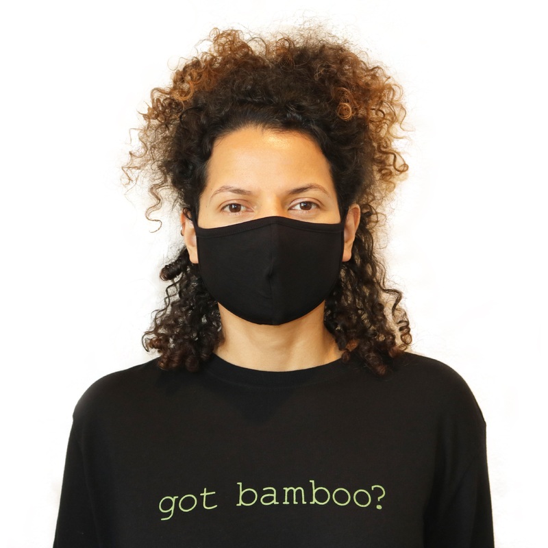 Spun Bamboo Breathable Face Mask – Natural, Silky Soft, Ultra Comfortable Black