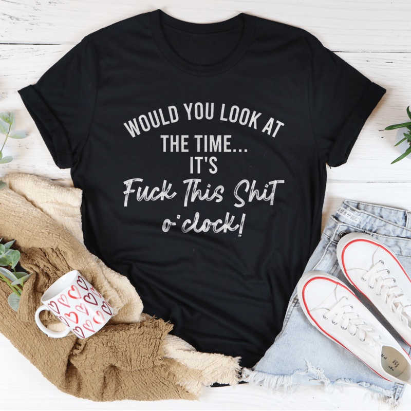 Would You Look At The Time Tee Heather Prism Peach S
