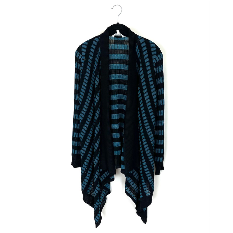 Blue And Black Sheer Knit Cardigan – Size 2-4