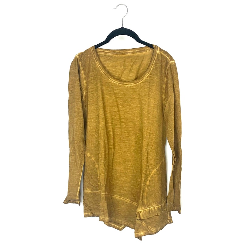 Brown Ruffled Long Sleeve – Small