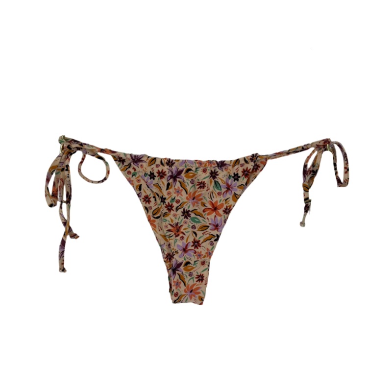 Light Orange Ultra Cheeky Side Tie Bikini Bottoms – M, L, XL, XXL Medium