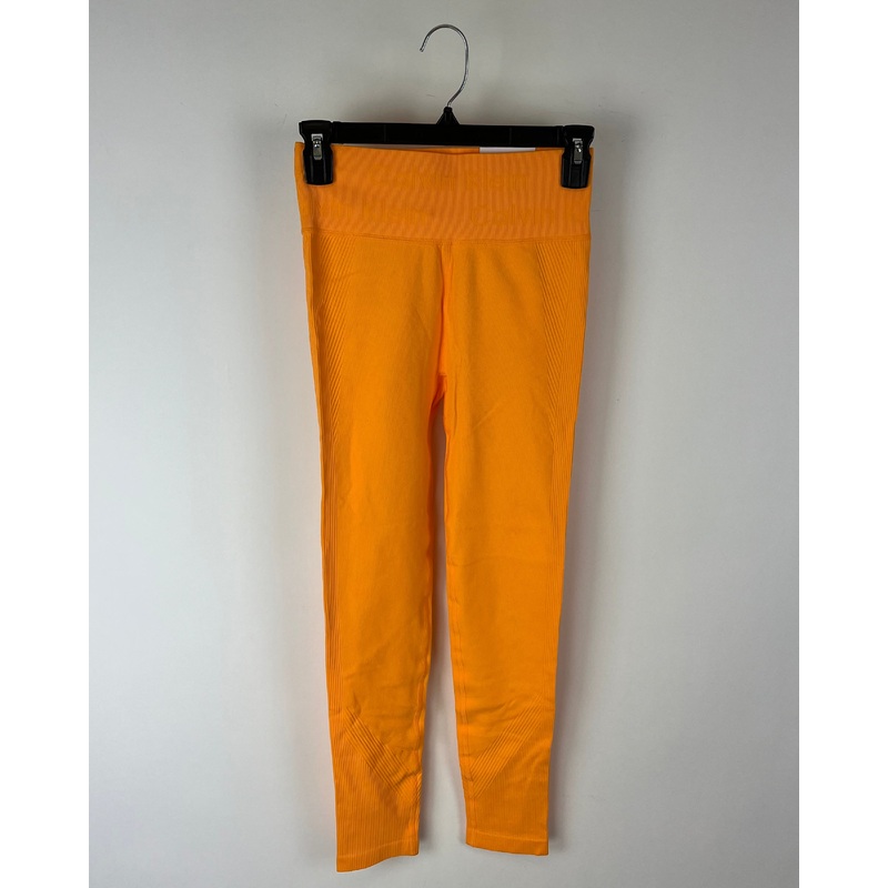 Performance High Waist Orange Athletic Leggings – Small