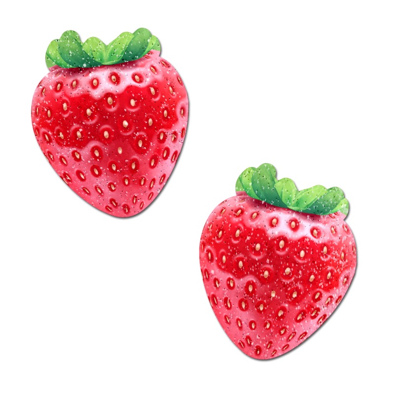 Strawberry: Sparkly Red & Juicy Berry Nipple Pasties by Pastease Red
