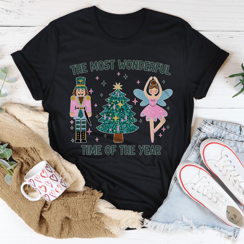 The Most Wonderful Time Of Year Tee Black Heather S
