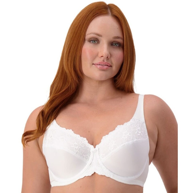 Triumph Embroidered Minimizer Bra – White 34D