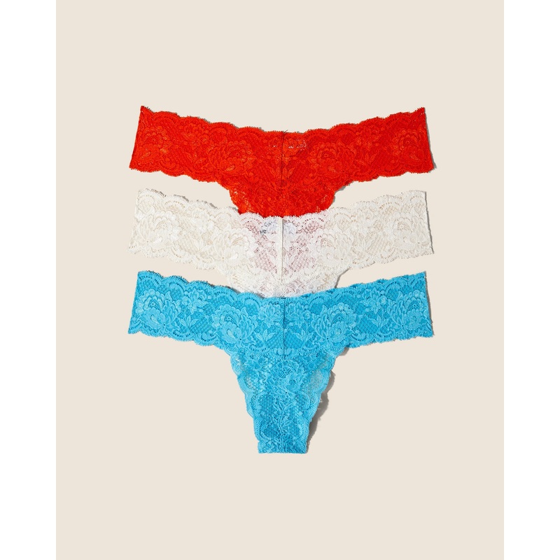 3Er-Pack Lr Tanga Constance Blue Sicilian Orange White Einheitsgre