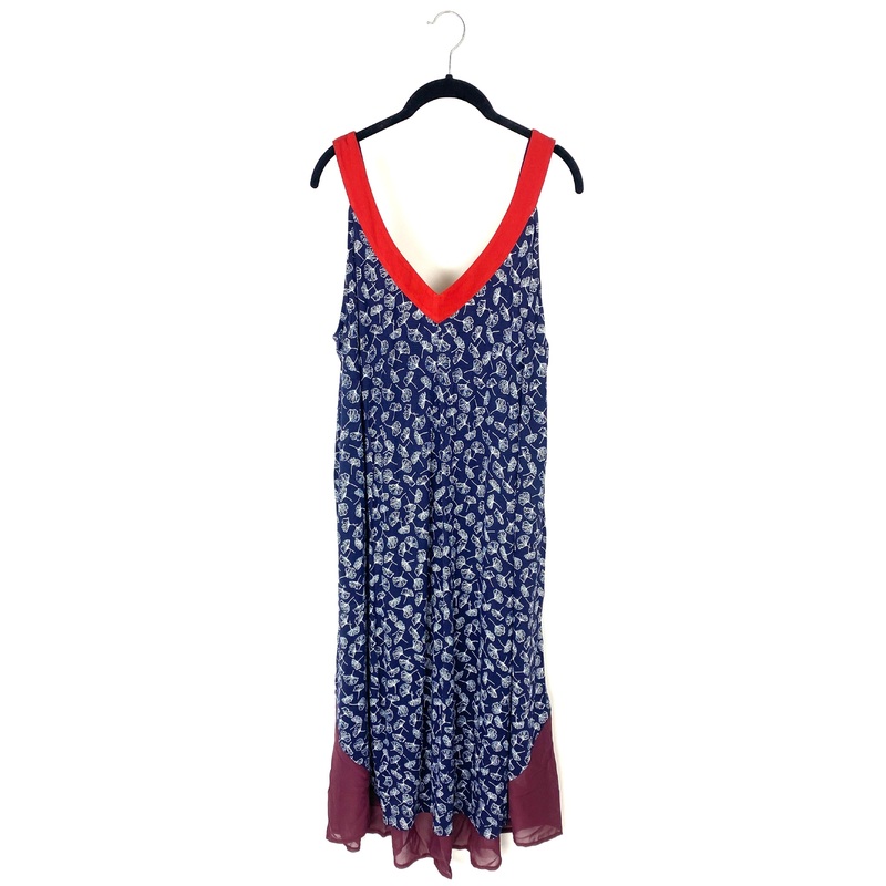 Navy Floral Lounge Dress – Size 1X