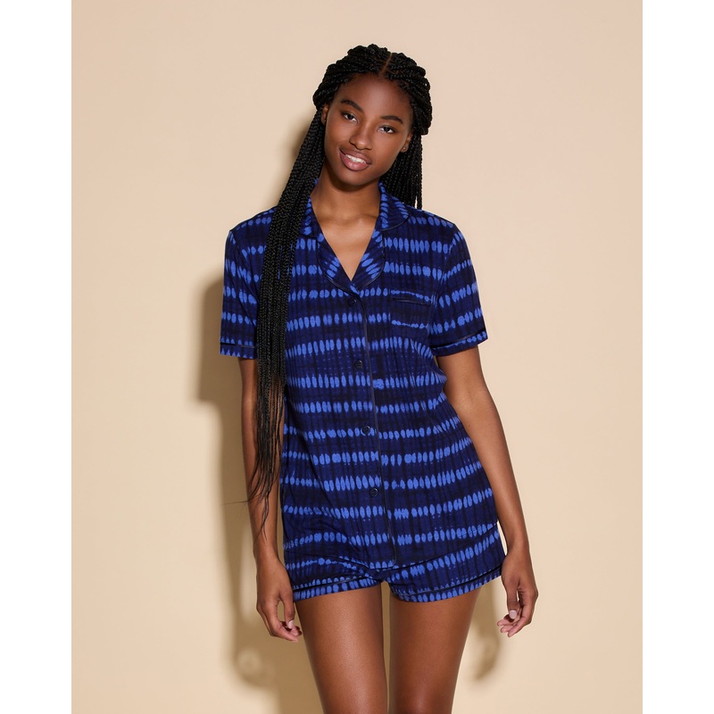 Short Sleeve Top & Boxer Pajama Set Lola XS