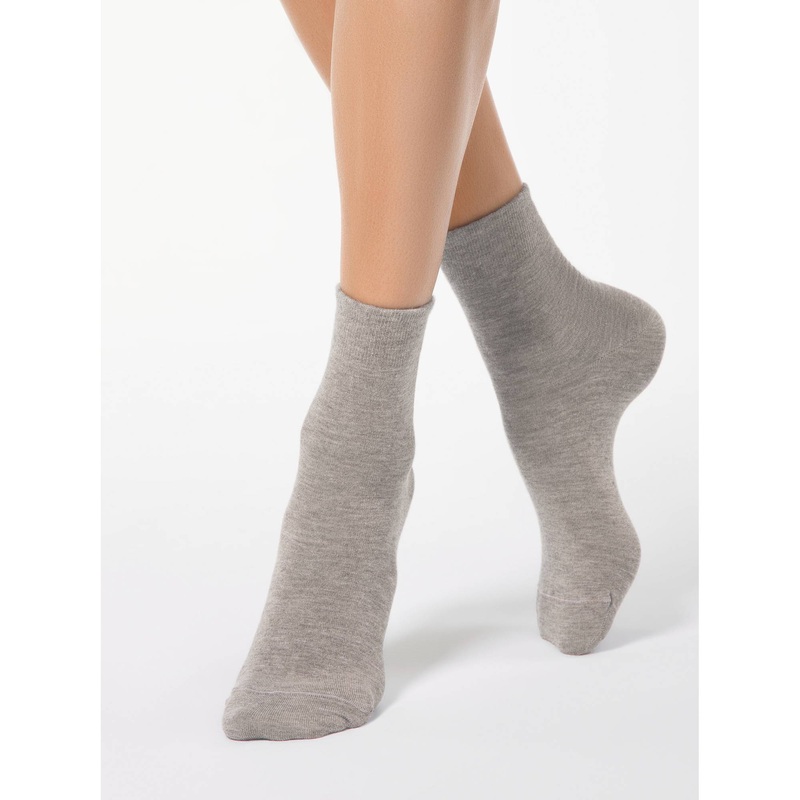 Viscose and Angora Socks Conte Comfort 000 6-7 Light Gray