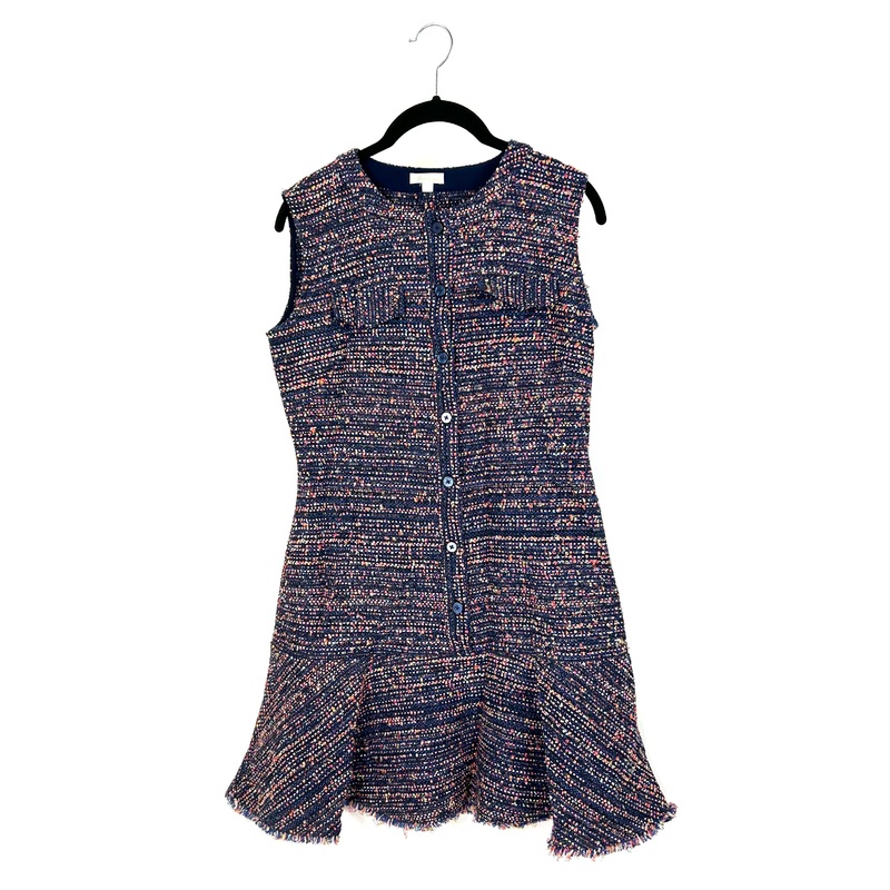 Multicolor Tweed Sleeveless Dress – Size 4