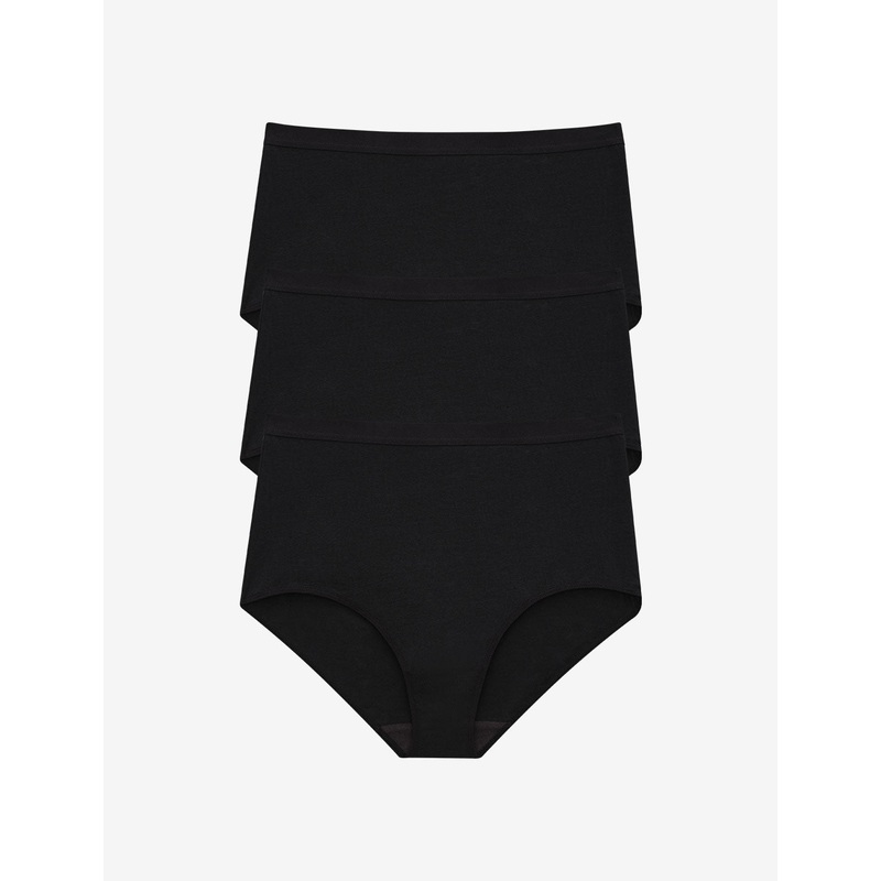 Organic Cloud Cotton Brief – 3 Pack black XS