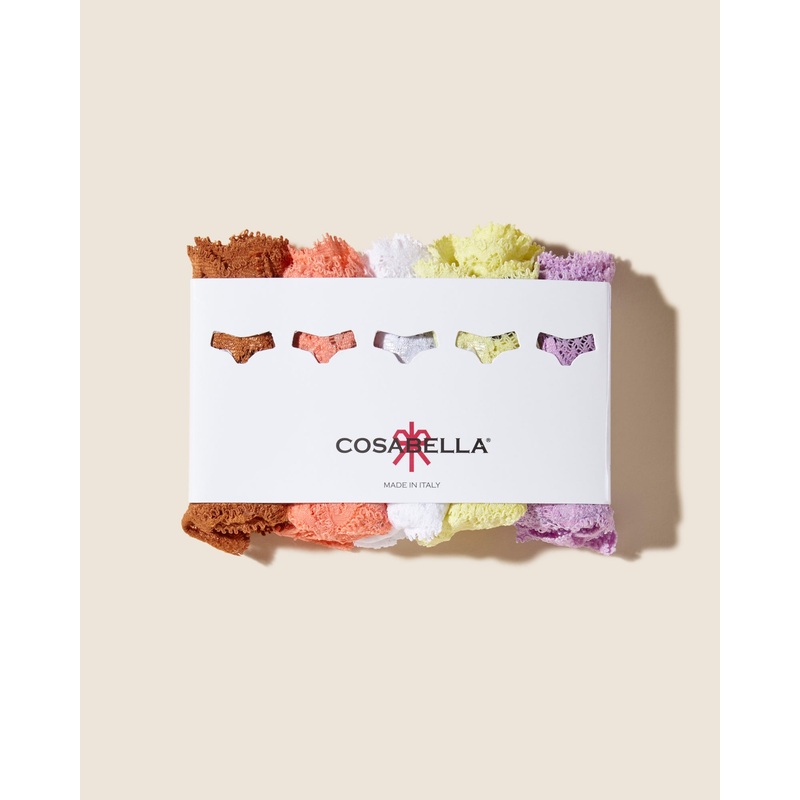 Tanga Cutie, 5Er-Pack Dark Copper Coral Breeze Icy Violet Mignonette White Einheitsgre