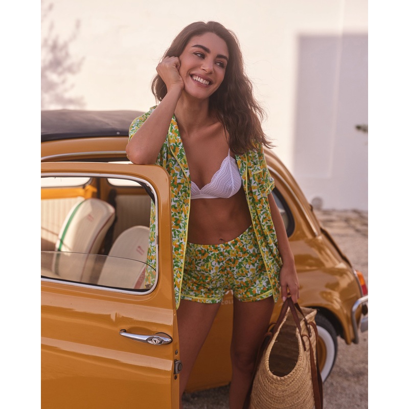 Ensemble Pyjama Haut  Manches Courtes Et Boxer Mercata XS