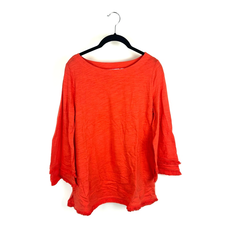 Orange Fringe Shirt – Size 6/8