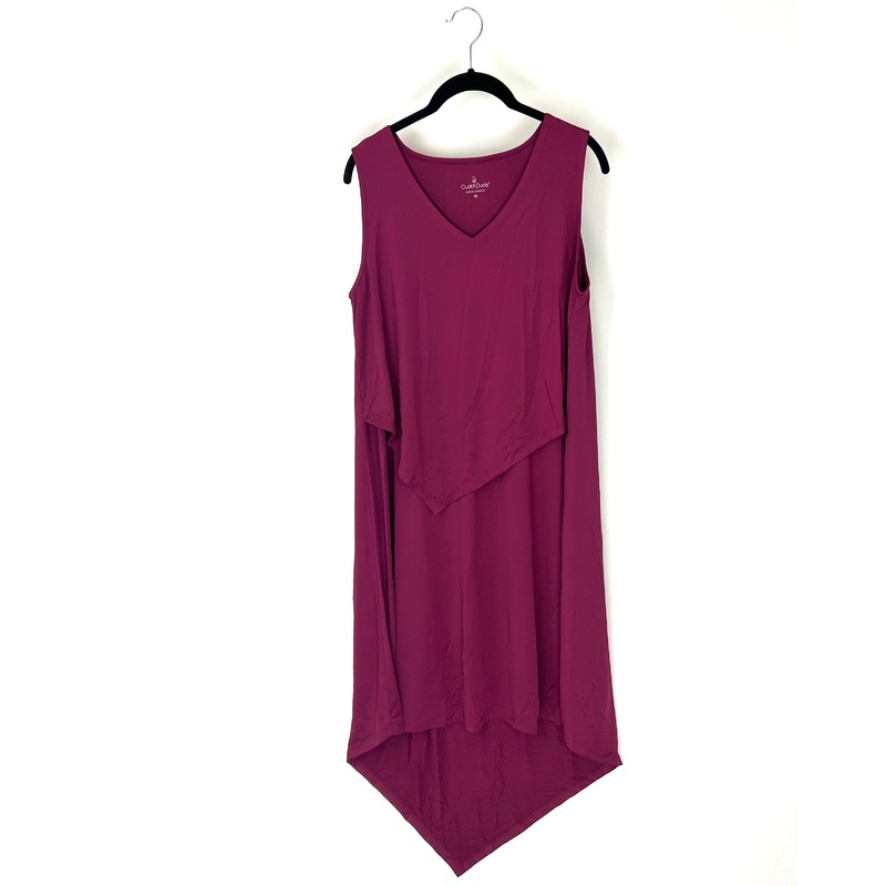 Plum Asymmetrical Dress – Size 10/12