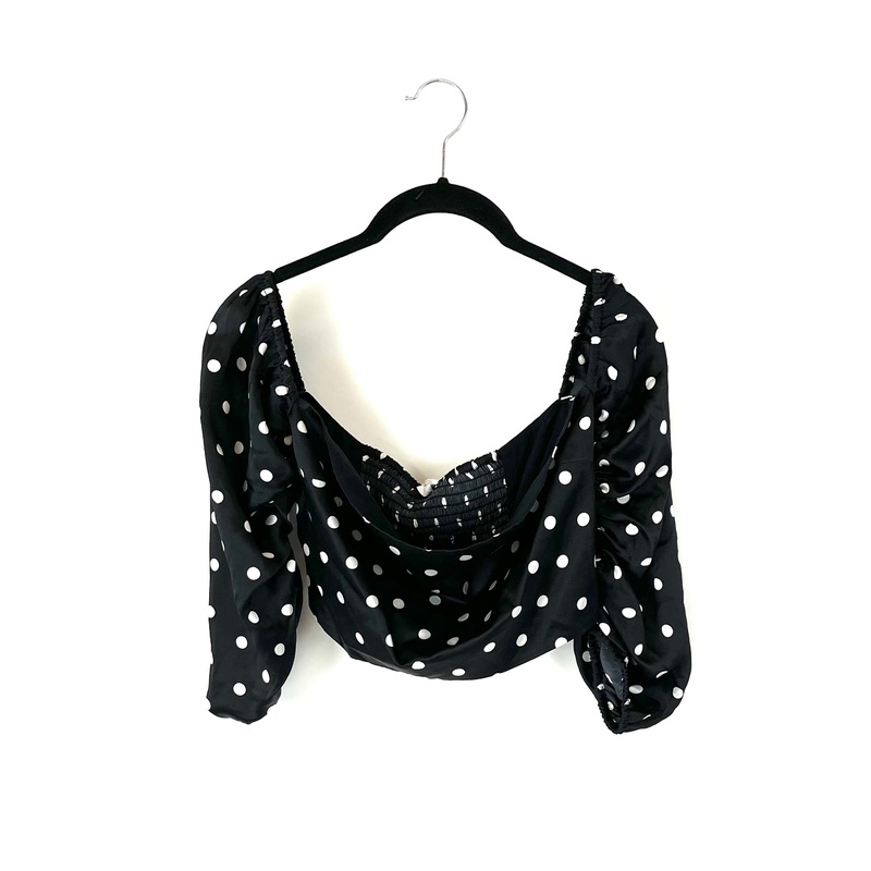 Polka Dot Off The Shoulder Top – Size 4