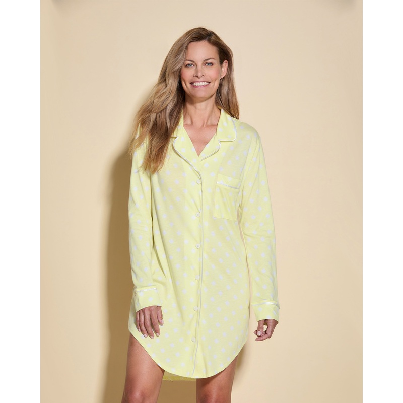 Printed Nightshirt Diamond Moignonette/White XS