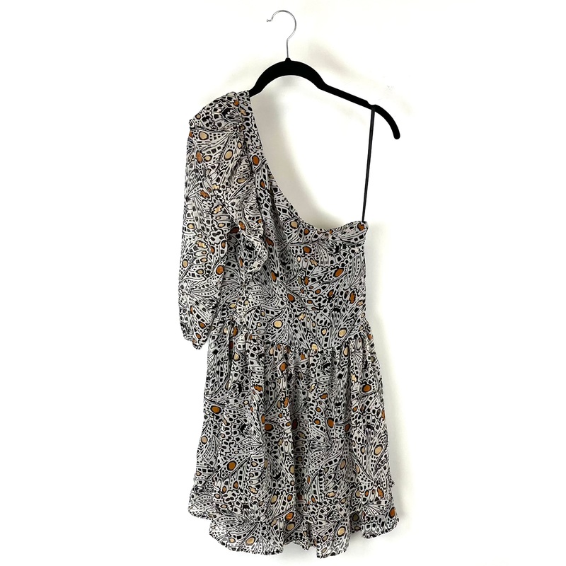 Printed One Shoulder Dress – Size 00-18 extra extra small (size 00/0)