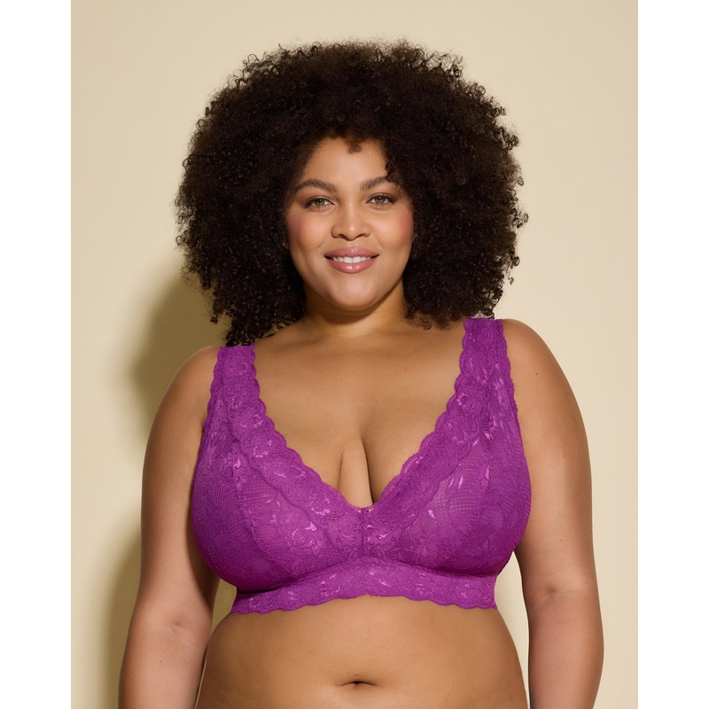 Ultra Curvy Plungie Longline Bralette Swiss Beet XS