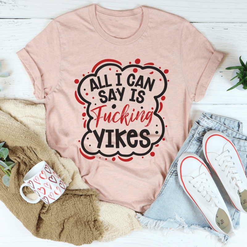 All I Can Say Tee Heather Prism Peach S