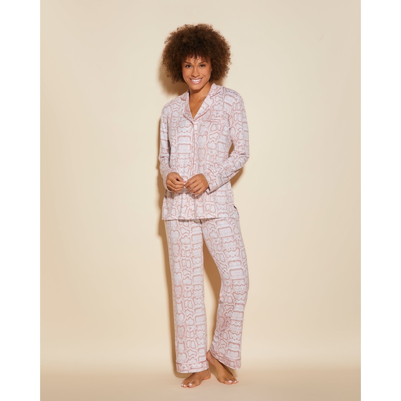 Conjunto De Pijama Con Camisa De Manga Larga Y Pantalones Mandorla Snake/Mandorla XS