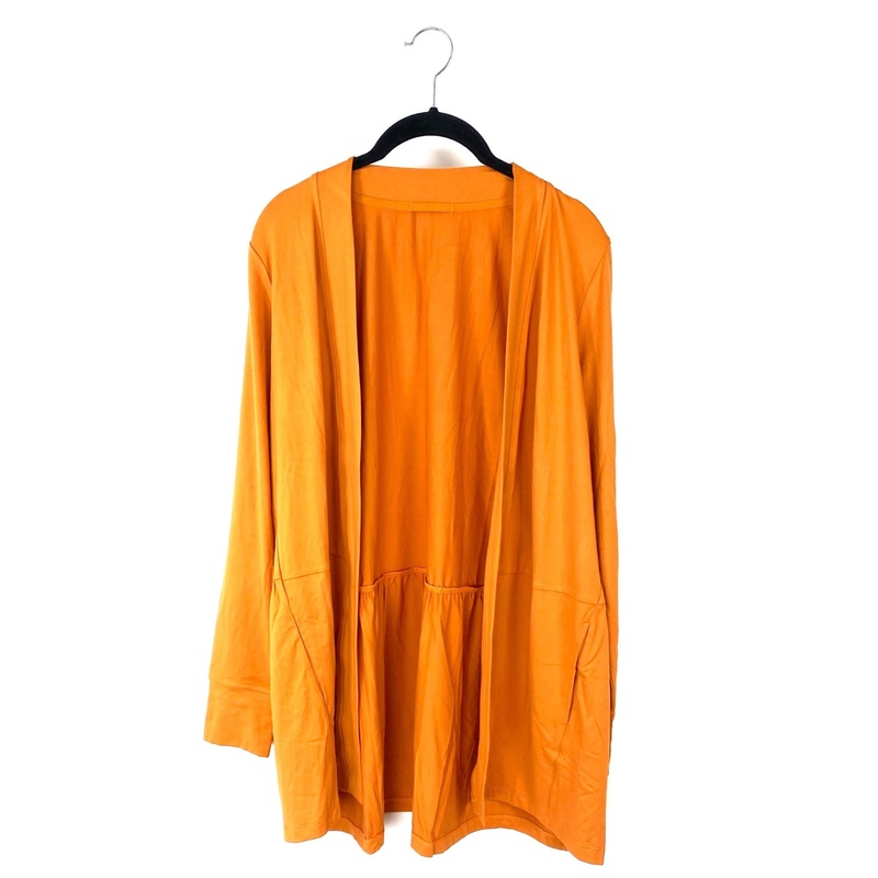 Orange Long Sleeve Cardigan -Size 6/8