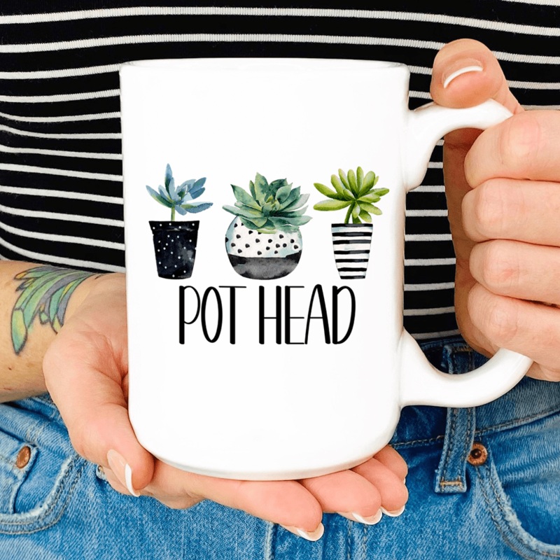 Pot Head Mug White One Size