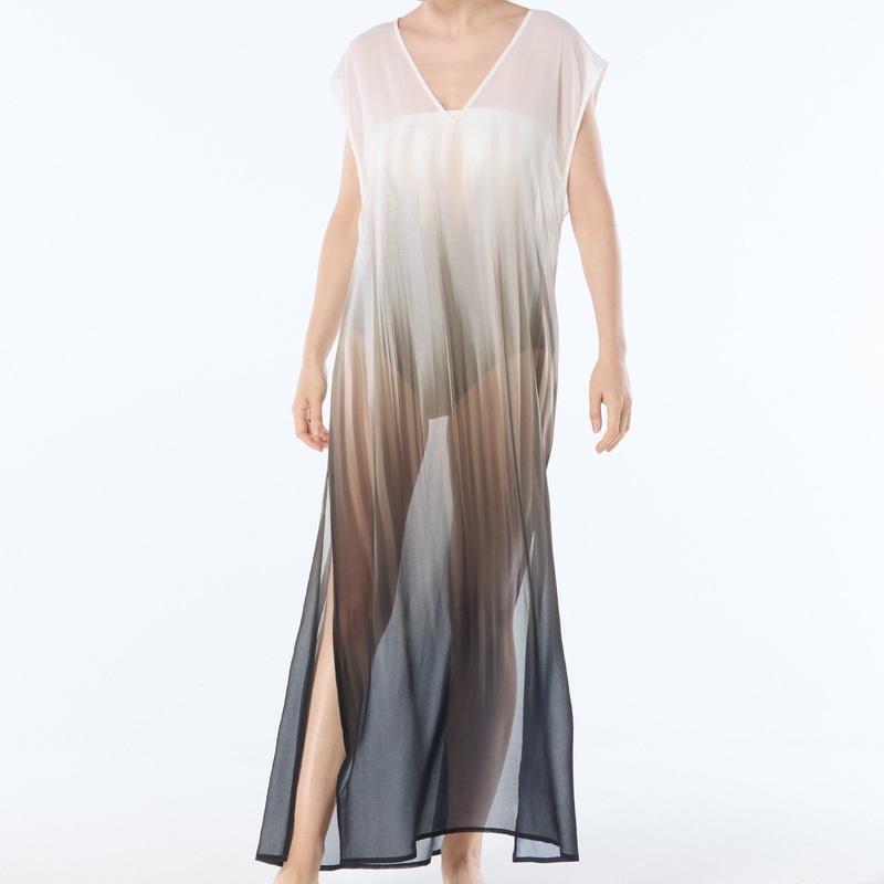 V-Neck Long Cover-Up – 6U986 – Midnight Ombre MULTI XS