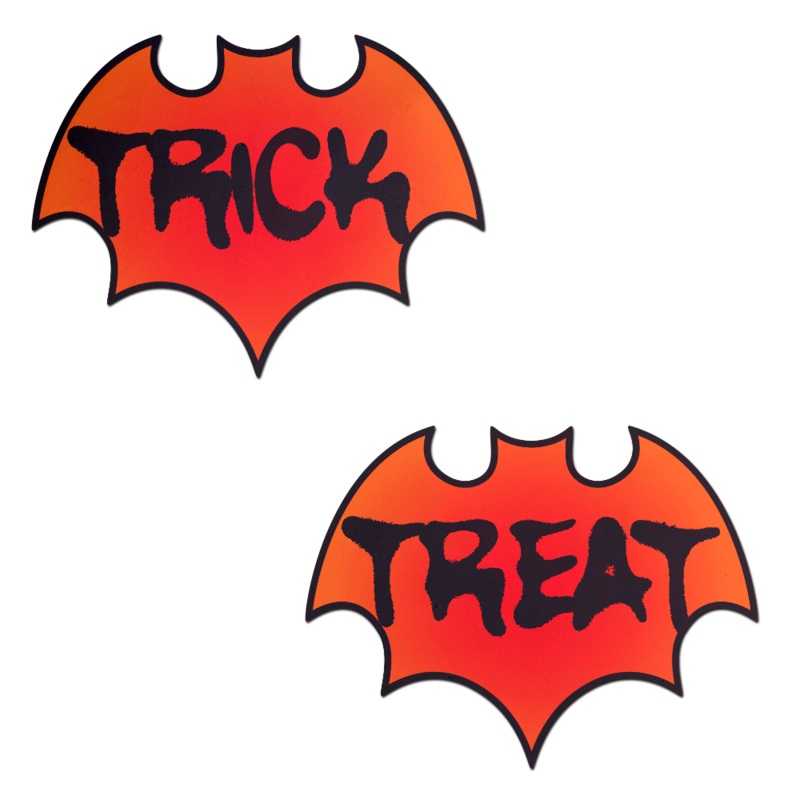 Vamp: Blood Orange Halloween Trick or Treat Bat Nipple Pasties by Pastease