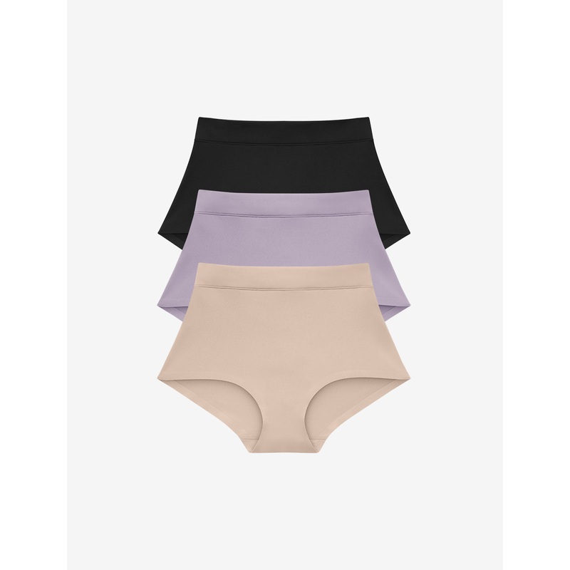 ComfortStretch Brief – 3 Pack black-dreamylilac-taupe XS