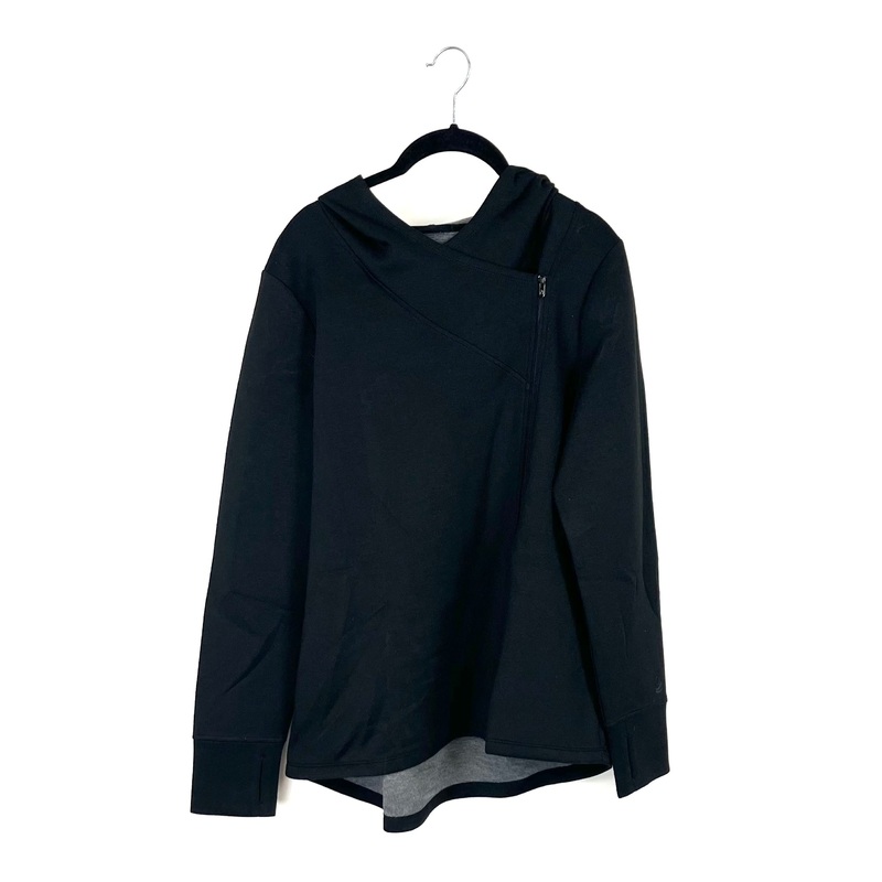 Black Asymmetrical Zip Up Jacket – Size 6/8