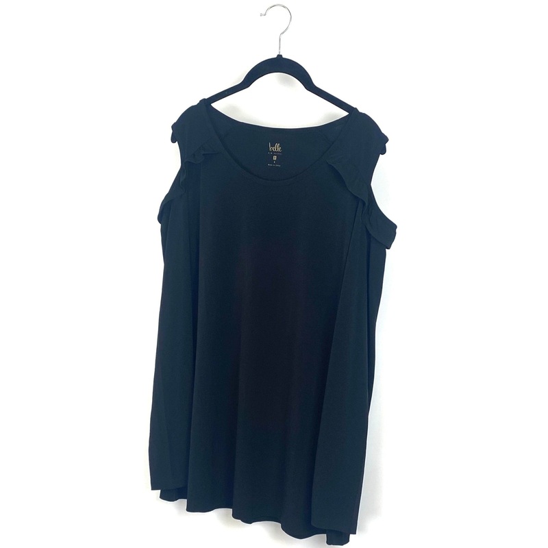 Black Long Sleeve With Cut Out Shoulders – Small/Medium
