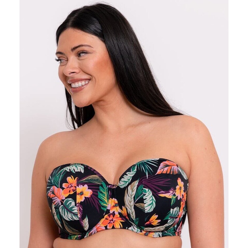 Curvy Kate Cuba Libre Bandeau Bikini Top – Print Mix 30D