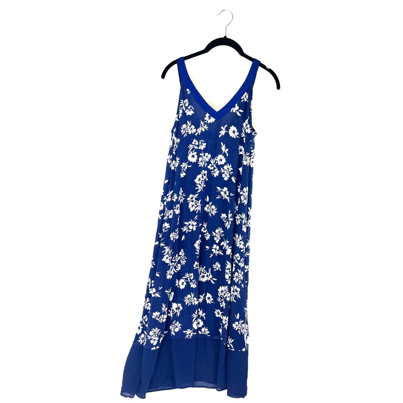 Floral V-Neck Lounge Tank Dress- Small