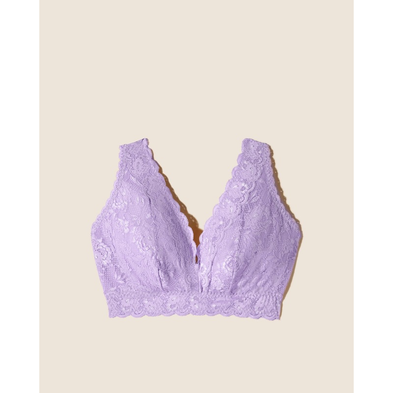 Ultra Curvy Longline-Bralette Plungie Icy Violet XS