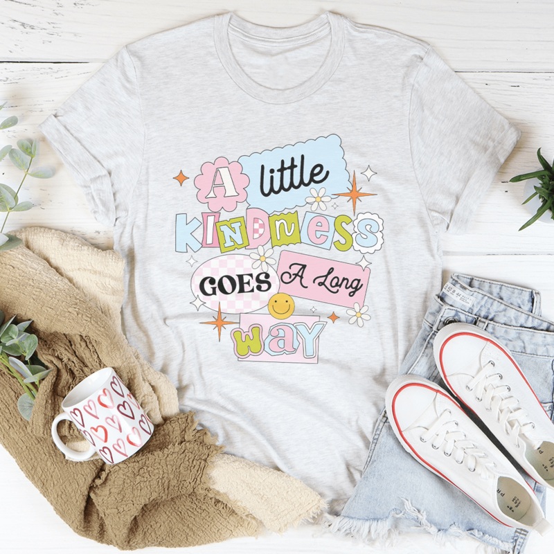 A Little Kindness Goes A Long Way Tee Black Heather S