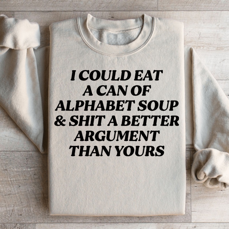 Alphabet Soup Sweatshirt Black S