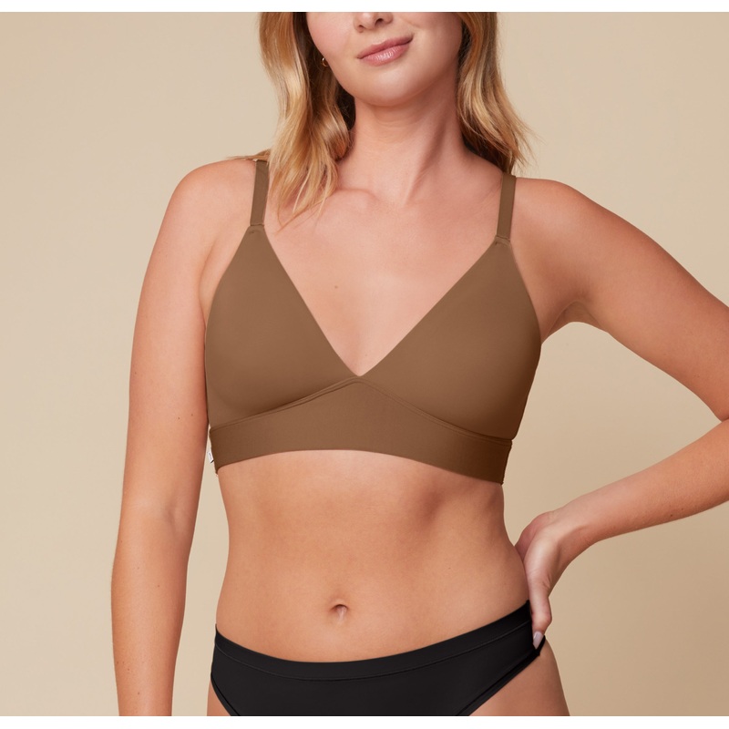 Bliss Triangle Bralette – Brown Brown XS