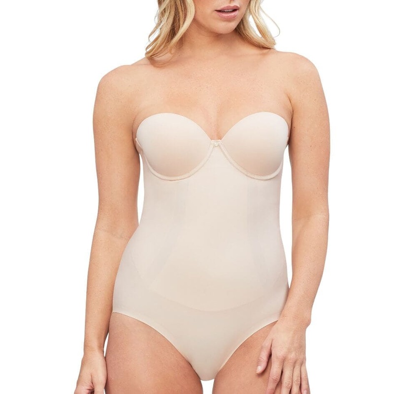 Nancy Ganz Body Define Strapless Bodysuit – Warm Taupe 32C