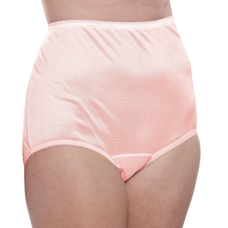 Nylon Brief Panty (Style 331/Plain Jane) 4 Pack in Pink 5