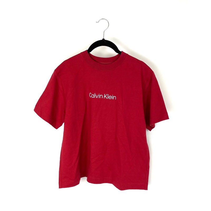 Red Boxy Fit Short Sleeve Top – Small