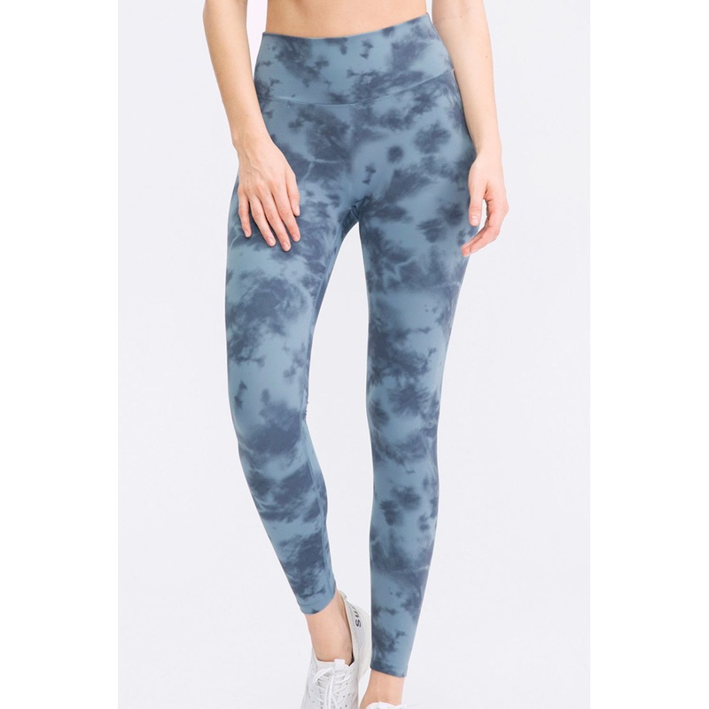 Wide Waistband Slim Fit Long Sports Pants Dusty  Blue 4/S